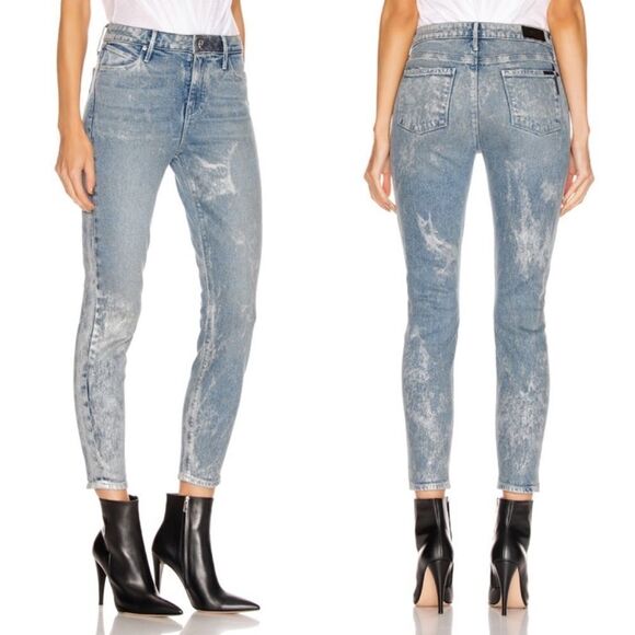RtA Madrid Skinny Jeans in Silver Sun Blue - Picture 2 of 12